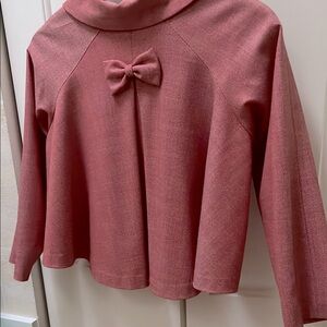 Elegant Pink swinging Women's Jacket with Bow Detail in back sz S/M
